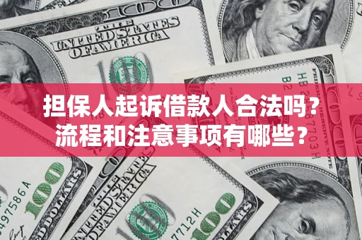 武汉担保人起诉借款人合法吗？流程和注意事项有哪些？
