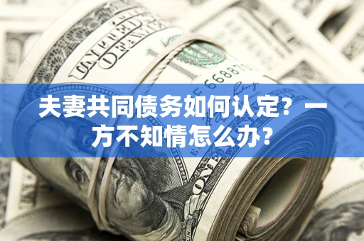 武汉夫妻共同债务如何认定？一方不知情怎么办？