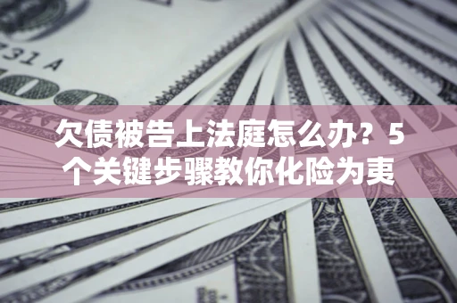 武汉欠债被告上法庭怎么办？5个关键步骤教你化险为夷