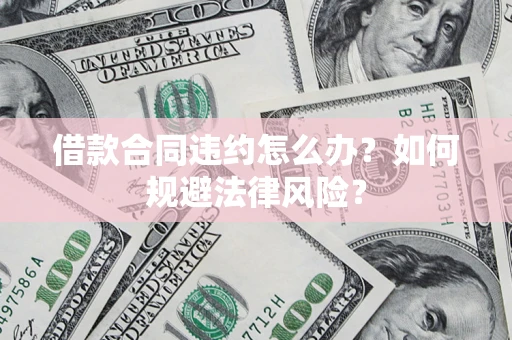 武汉借款合同违约怎么办？如何规避法律风险？