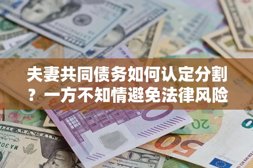 武汉夫妻共同债务如何认定分割？一方不知情避免法律风险必看！
